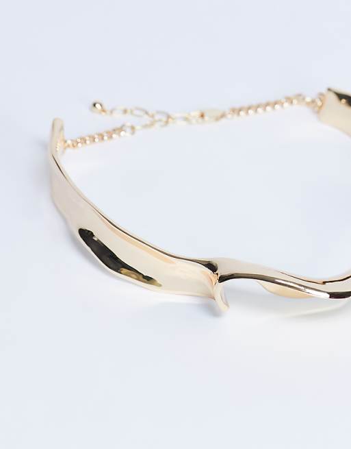 Topshop Megan Statement Necklace In Gold