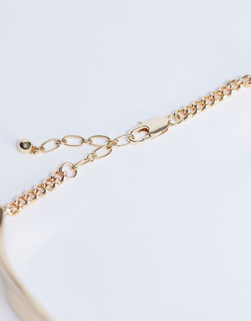Topshop Megan Statement Necklace In Gold
