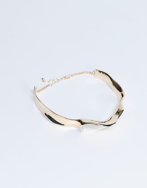 Topshop Megan statement necklace in gold