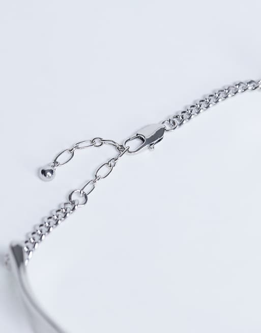Topshop Megan Statement Necklace In Silver