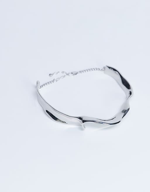 Topshop Megan statement necklace in silver