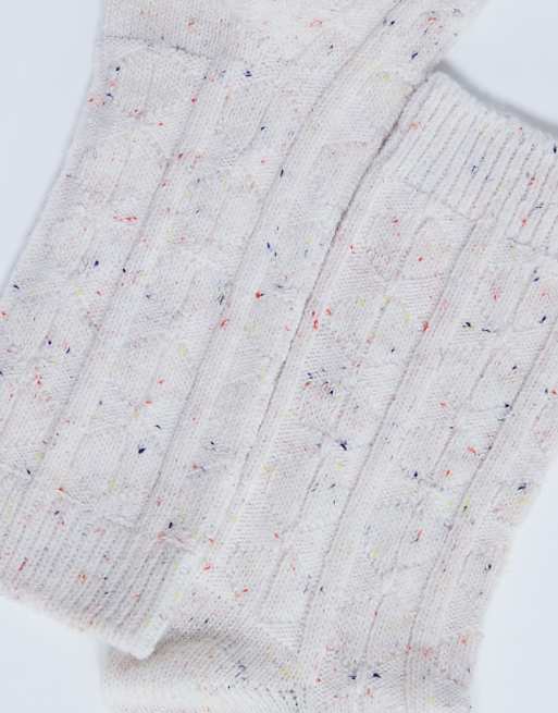 Topshop Nepp Cosy Sock In White