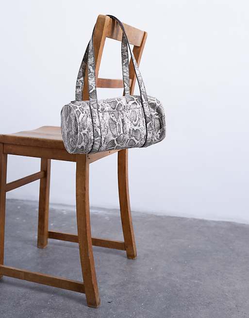 Topshop Salma Bowler Bag In Snake
