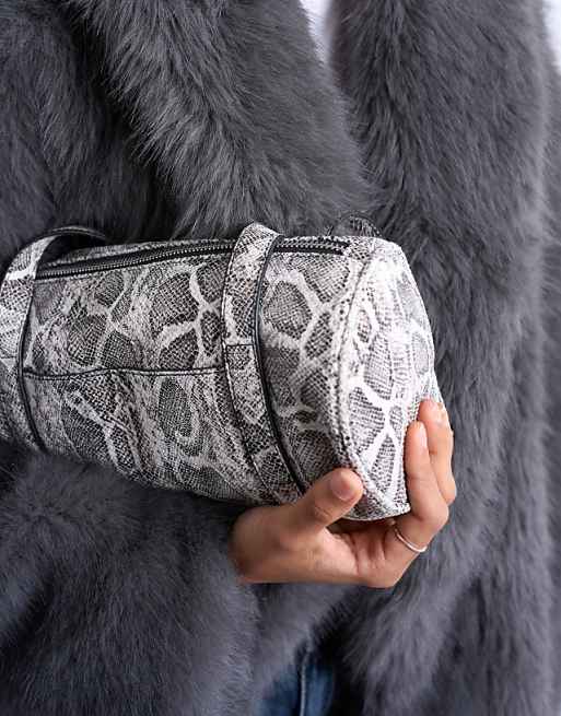 Topshop Salma Bowler Bag In Snake