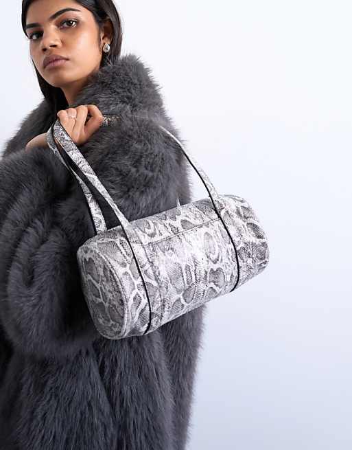 Topshop Salma bowler bag in snake