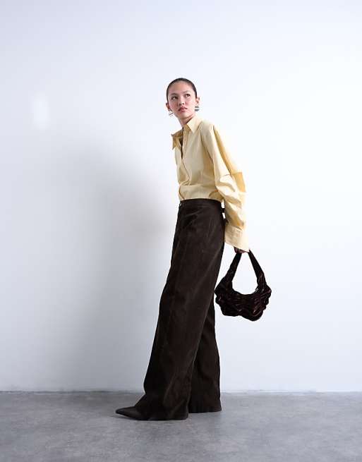 Topshop Saphire Ruched Velvet Shoulder Bag In Chocolate