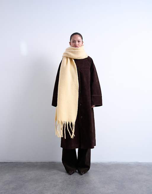 Topshop Sydney blanket scarf in buttermilk