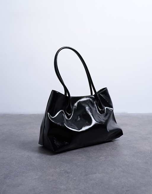 Topshop Toby Tubler Handle Tote Bag In Black
