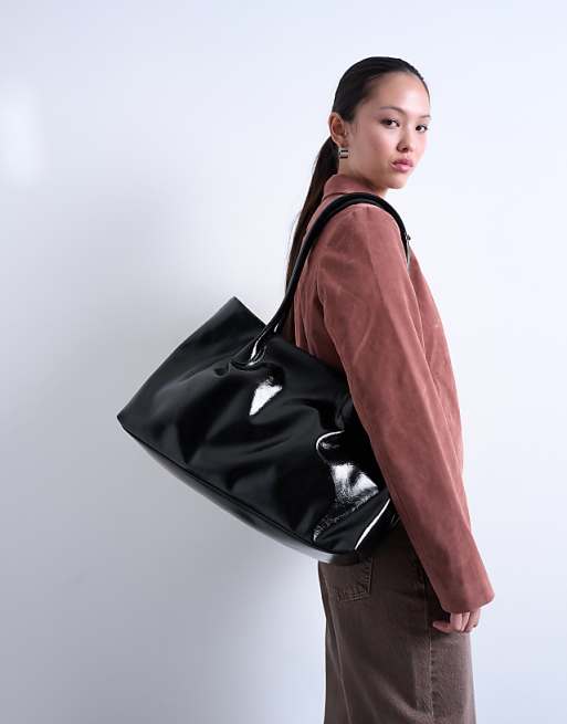 Topshop Toby tubler handle tote bag in black