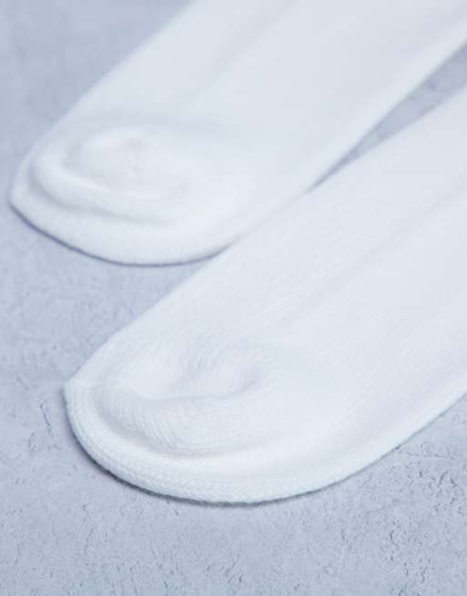 Topshop Tot Ribbed Cosy Boot Sock In White