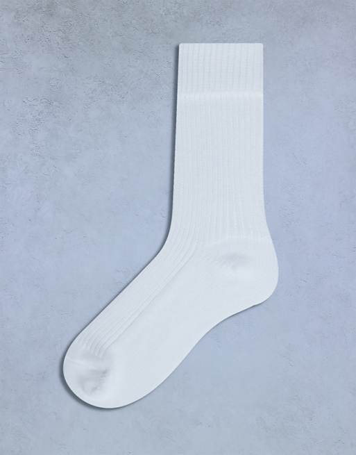 Topshop Tot ribbed cosy boot sock in white