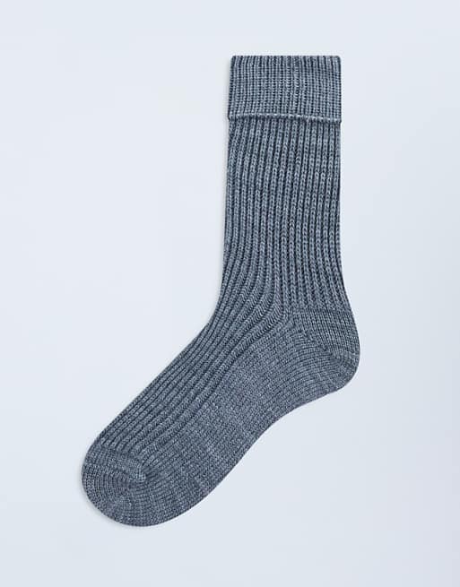 Topshop Tot ribbed cosy sock in grey