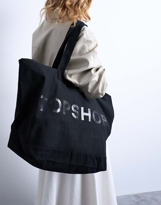 Topshop Tote Bag In Black