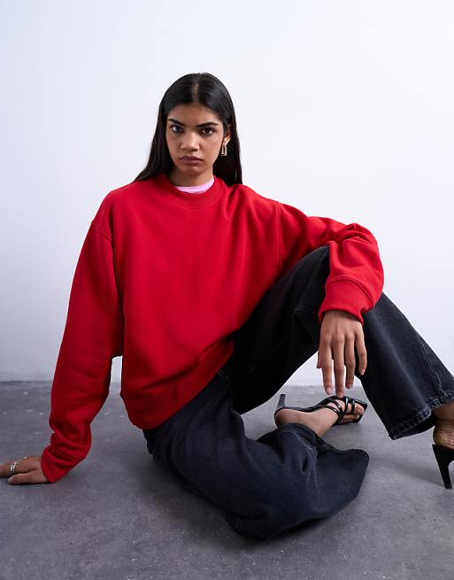 Topshop ultimate sweat in red
