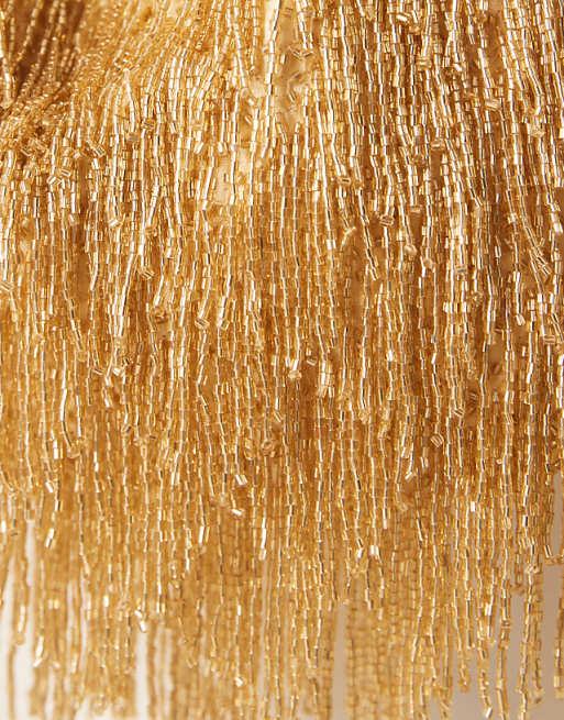 True Decadence Beaded Grab Bag In Gold