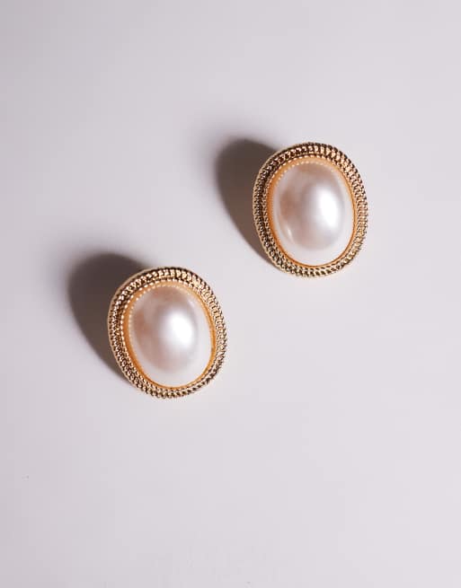True Decadence Oversized Pearl Earrings