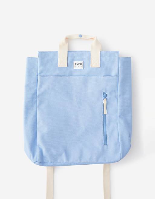 TYPO Got your back tote backpack in blue