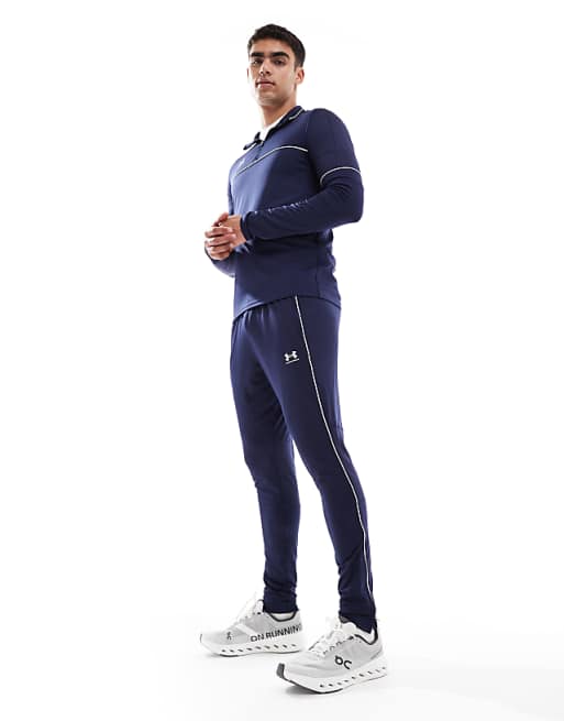 Under Armour Challenger training joggers in midnight navy and white