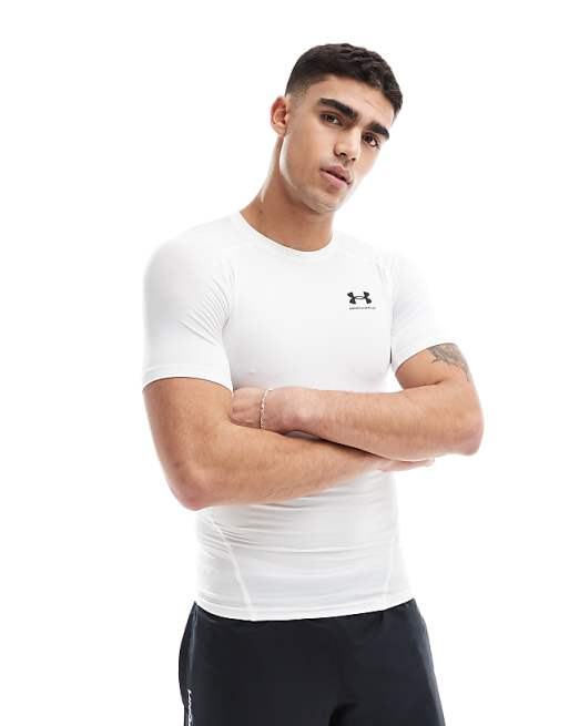 Under Armour Heatgear compression t-shirt in white