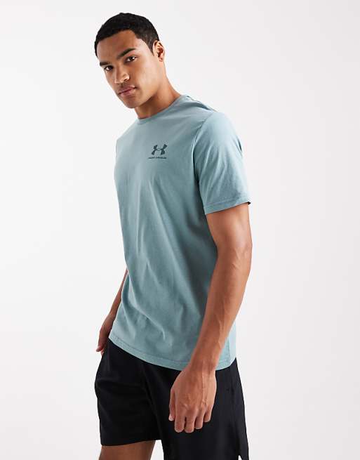 Under Armour Sportstyle left chest logo t-shirt in serpentine