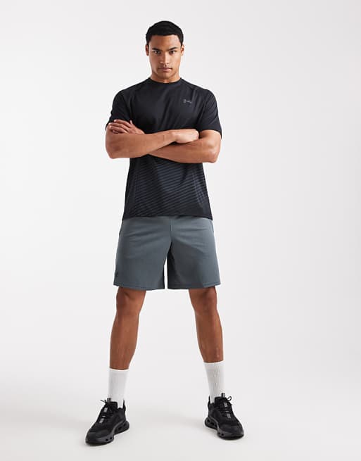 Under Armour Tech Fade T-shirt In Black And Titan Grey