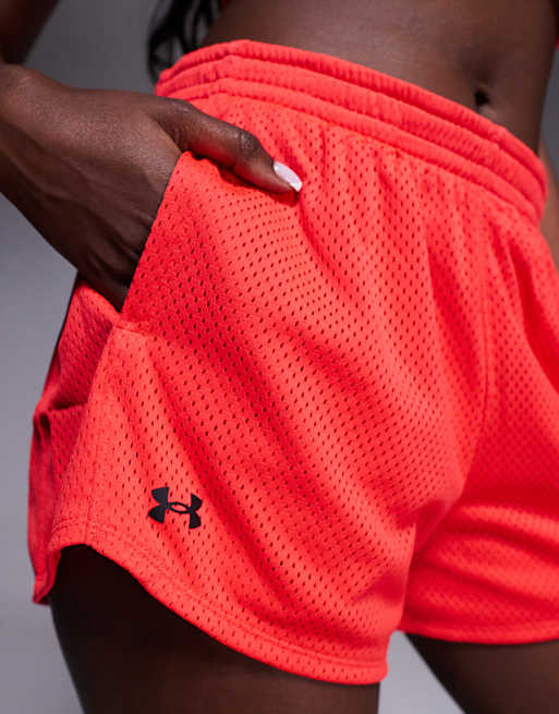 Under Armour Tech Mesh Gym Shorts In Racer Red