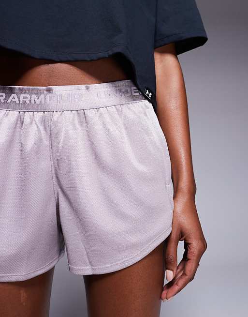 Under Armour Tech Play Up Shine Shorts In Grey