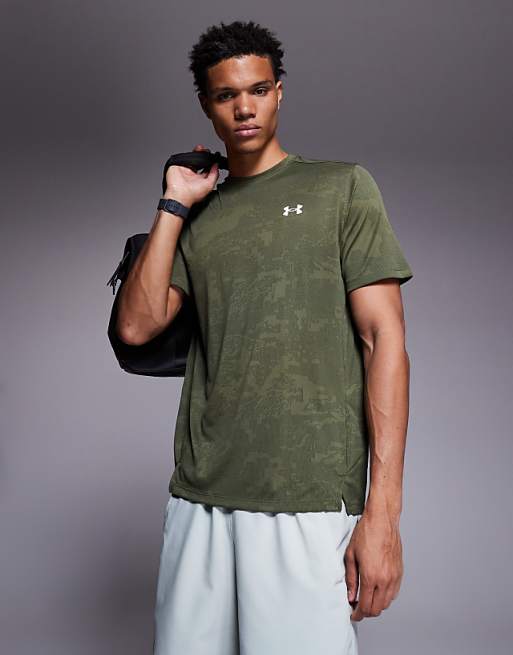 Under Armour Tech Vent Jacquard T-shirt In Marine Green