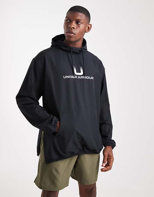 Under Armour Unstoppable woven hoodie in black