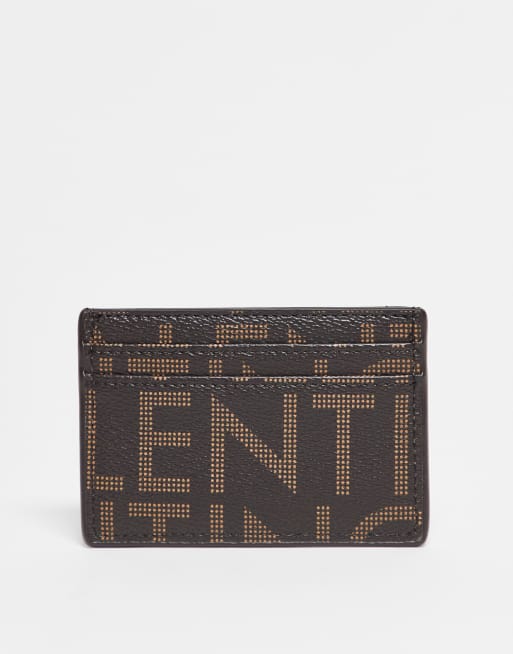 Valentino Reginare Monogram Cardholder In Brown
