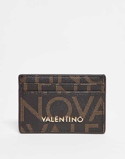 Valentino reginare monogram cardholder in brown