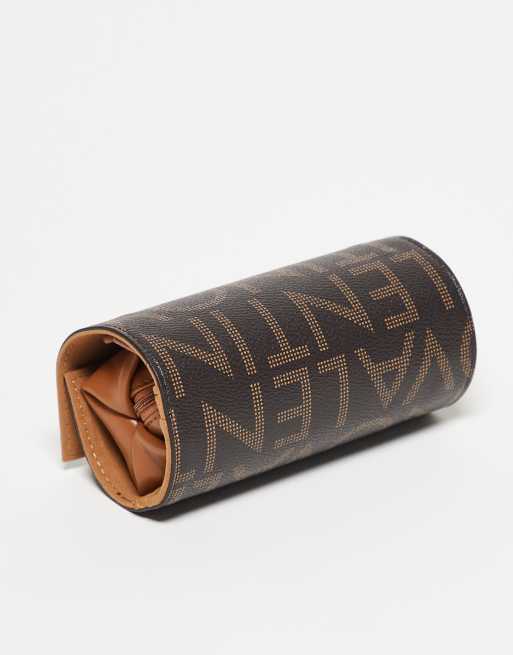 Valentino Reginare Monogram Jewellery Roll In Brown