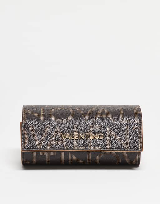 Valentino reginare monogram jewellery roll in brown