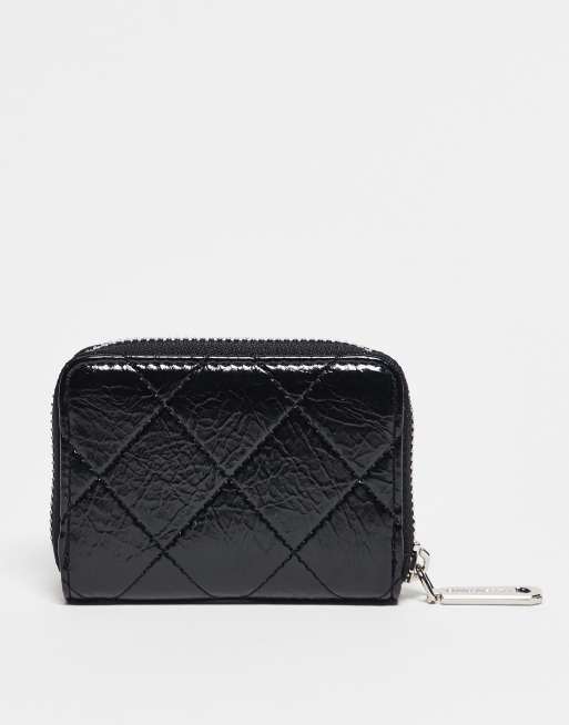 Valentino Wakanda Ziparound Purse In Black Patent