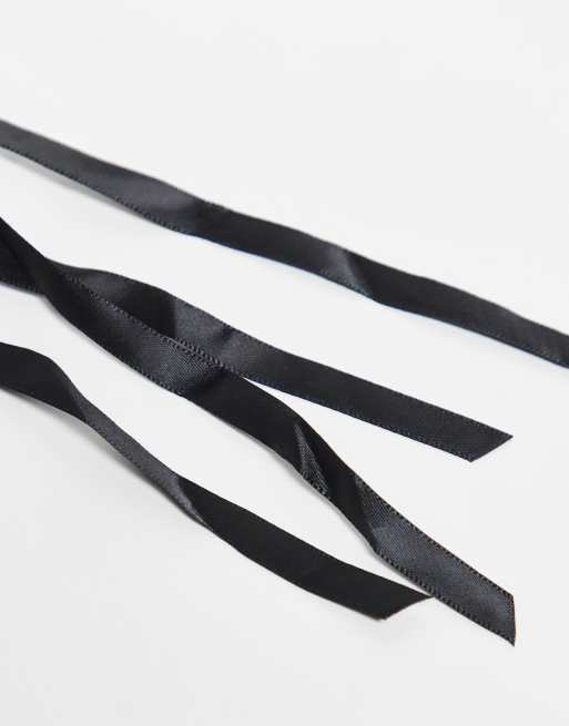 Vero Moda 2 Pack Bow Ribbon Hairbands In Black