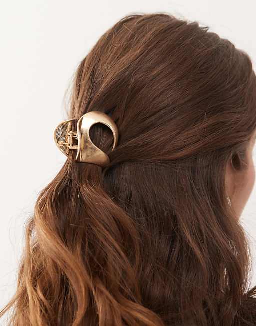 Weekday abstract hair claw clip in gold
