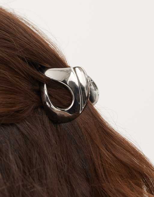 Weekday Abstract Hair Claw Clip In Silver