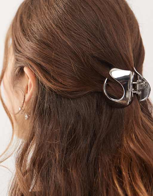 Weekday abstract hair claw clip in silver