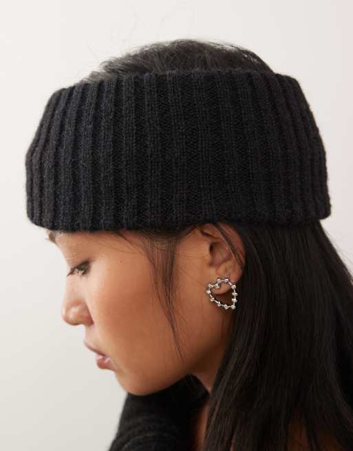 Weekday Chunky Knitted Headband In Black