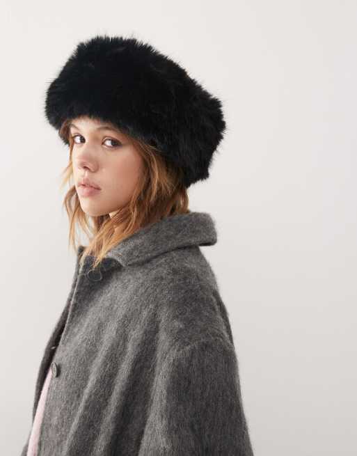 Weekday Faux Fur Headband In Black