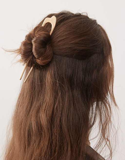 Weekday hair pin in gold